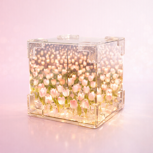TrueLove Box™ – Caja de Tulipanes Iluminados Amor Infinito